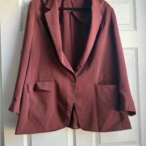 Express One Button Cinched Boyfriend Blazer